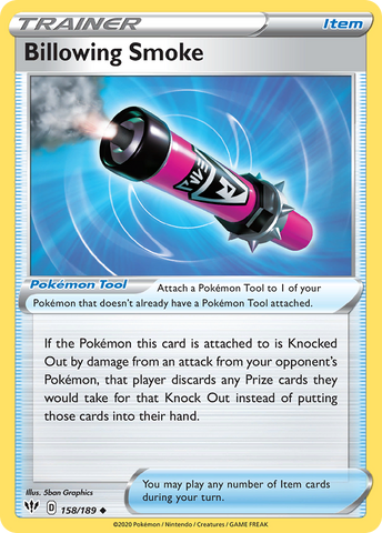 Billowing Smoke (158/189) [Sword & Shield: Darkness Ablaze] Pokémon