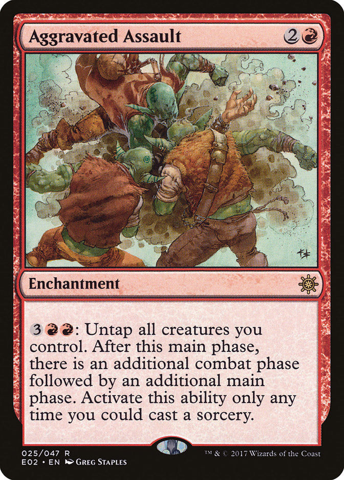 Aggravated Assault [Explorers of Ixalan] Magic: The Gathering