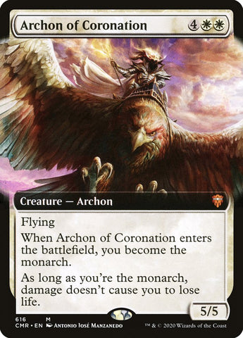 Archon of Coronation (Extended Art) [Commander Legends] Magic: The Gathering