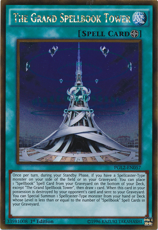 The Grand Spellbook Tower [PGL2-EN057] Gold Rare Yu-Gi-Oh!