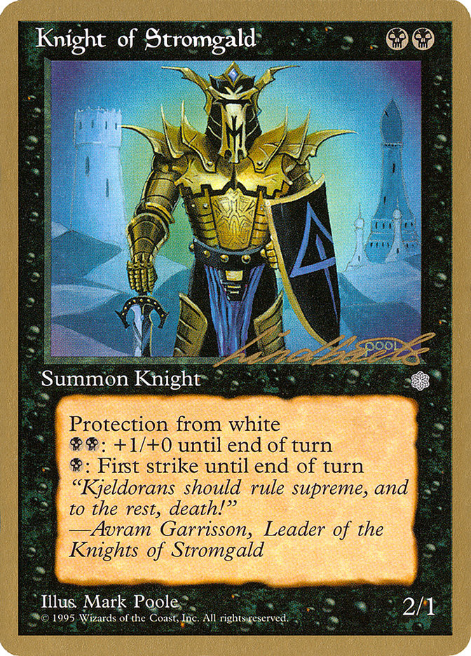 Knight of Stromgald (Leon Lindback) [Pro Tour Collector Set] Magic: The Gathering