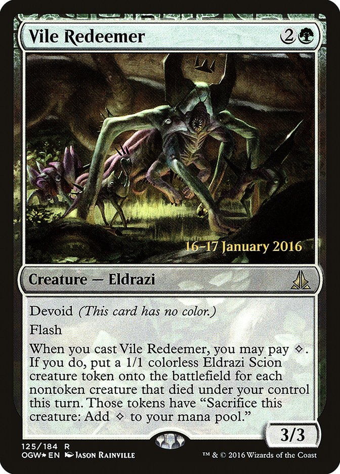 Vile Redeemer [Oath of the Gatewatch Prerelease Promos] Magic: The Gathering