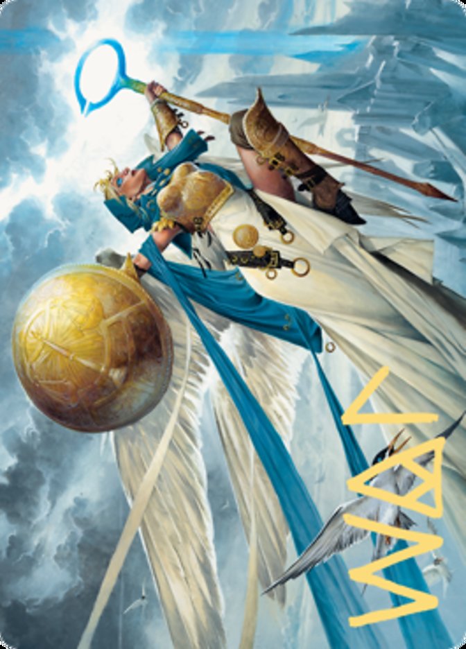 Linvala, Shield of Sea Gate Art Card (Gold-Stamped Signature) [Zendikar Rising Art Series] Magic: The Gathering