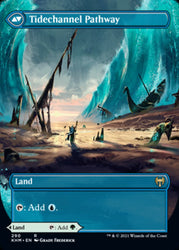 Barkchannel Pathway // Tidechannel Pathway (Borderless Alternate Art) [Kaldheim] Magic: The Gathering