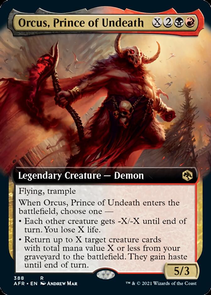 Orcus, Prince of Undeath (Extended Art) [Dungeons & Dragons: Adventures in the Forgotten Realms] Magic: The Gathering