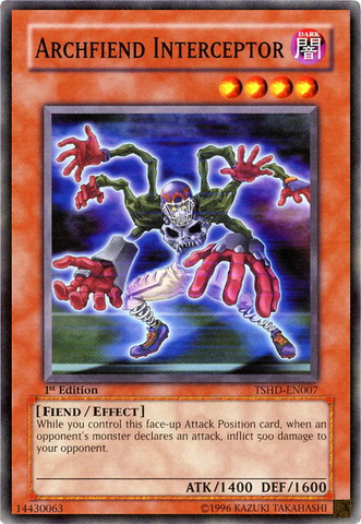 Archfiend Interceptor [TSHD-EN007] Common Yu-Gi-Oh!