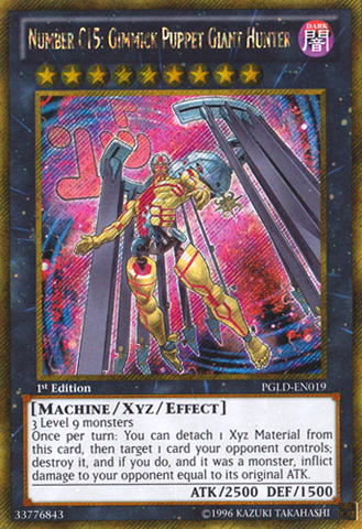Number C15: Gimmick Puppet Giant Hunter [PGLD-EN019] Gold Secret Rare Yu-Gi-Oh!
