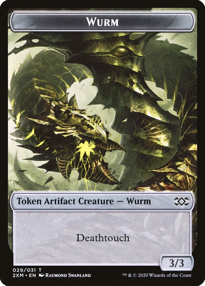 Treasure // Wurm (029) Double-Sided Token [Double Masters Tokens] Magic: The Gathering