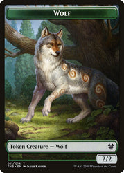 Human Soldier // Wolf Double-Sided Token [Theros Beyond Death Tokens] Magic: The Gathering