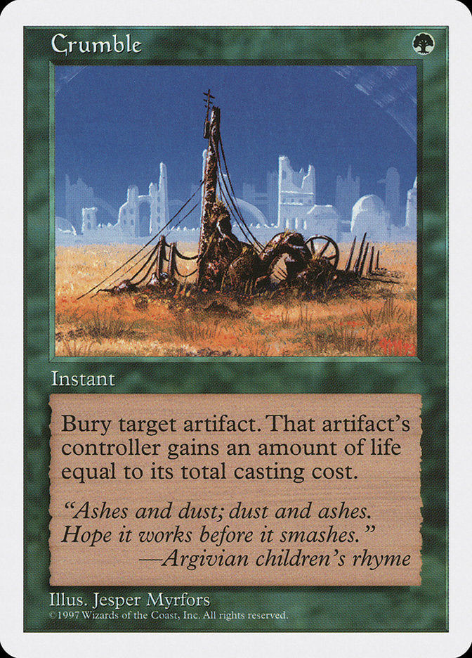 Crumble [Fifth Edition] Magic: The Gathering