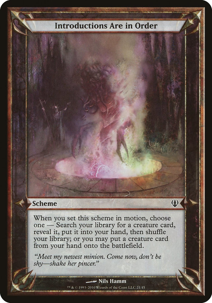 Introductions Are in Order (Schemes) [Archenemy Schemes] Magic: The Gathering