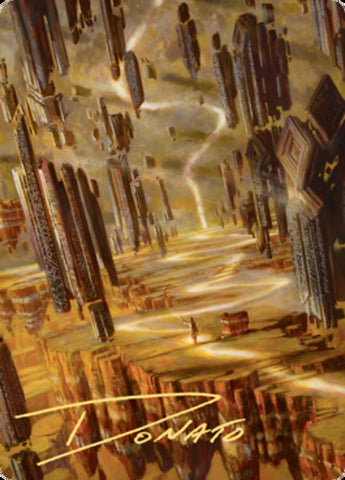 Brightclimb Pathway Art Card (Gold-Stamped Signature) [Zendikar Rising Art Series] Magic: The Gathering