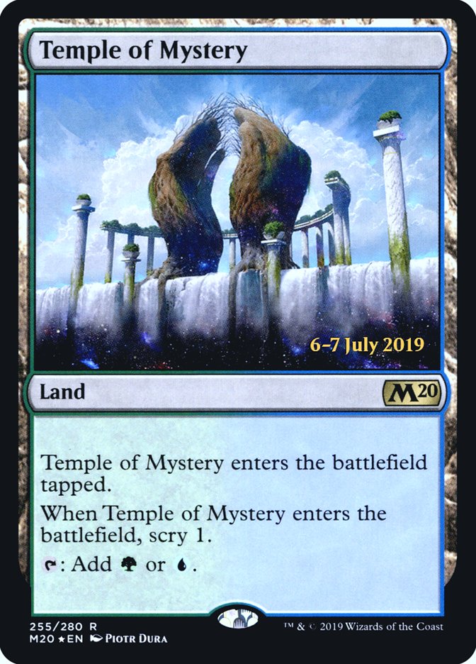 Temple of Mystery [Core Set 2020 Prerelease Promos] Magic: The Gathering