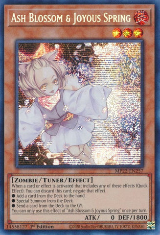 Ash Blossom & Joyous Spring [MP22-EN257] Prismatic Secret Rare Yu-Gi-Oh!