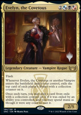Evelyn, the Covetous (Promo Pack) [Streets of New Capenna Promos] Magic: The Gathering