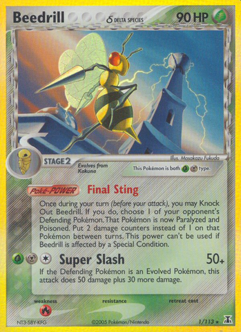 Beedrill (1/113) (Delta Species) [EX: Delta Species] Pokémon