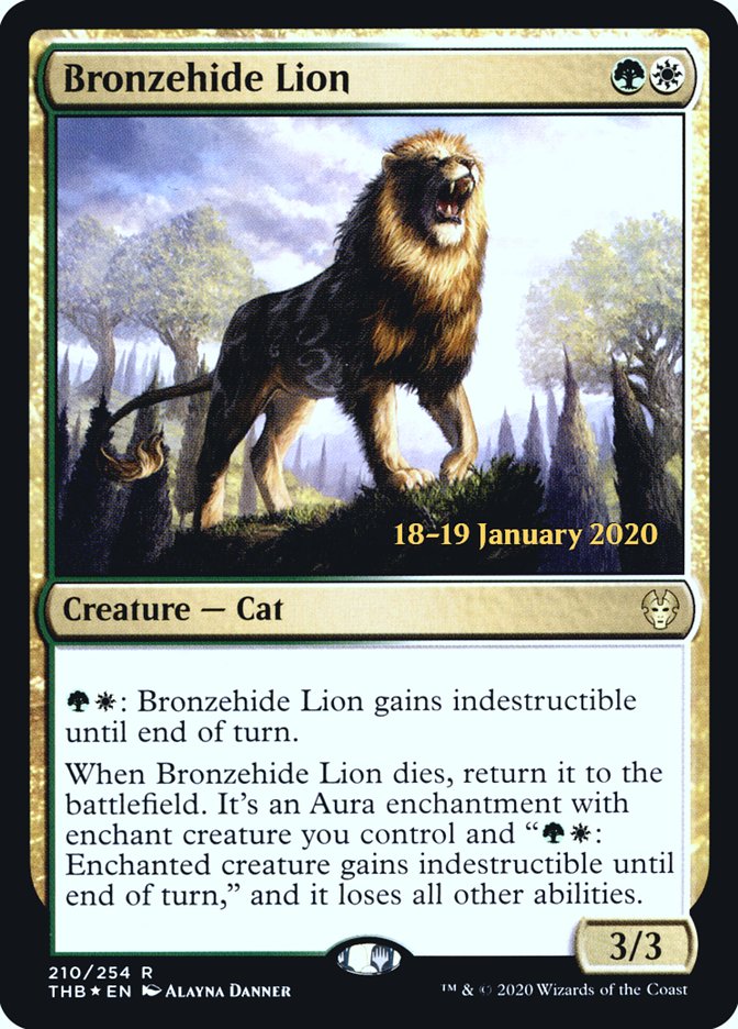 Bronzehide Lion [Theros Beyond Death Prerelease Promos] Magic: The Gathering
