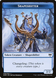 Elf Warrior // Shapeshifter Double-Sided Token [Kaldheim Tokens] Magic: The Gathering