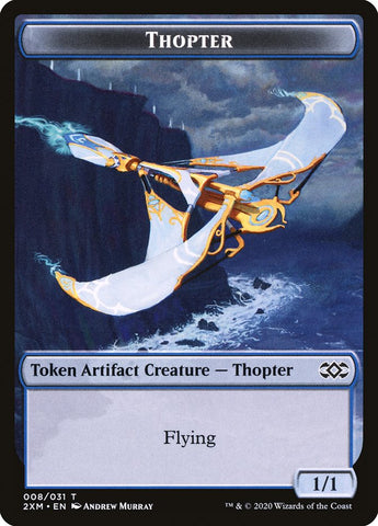 Beast // Thopter (008) Double-Sided Token [Double Masters Tokens] Magic: The Gathering