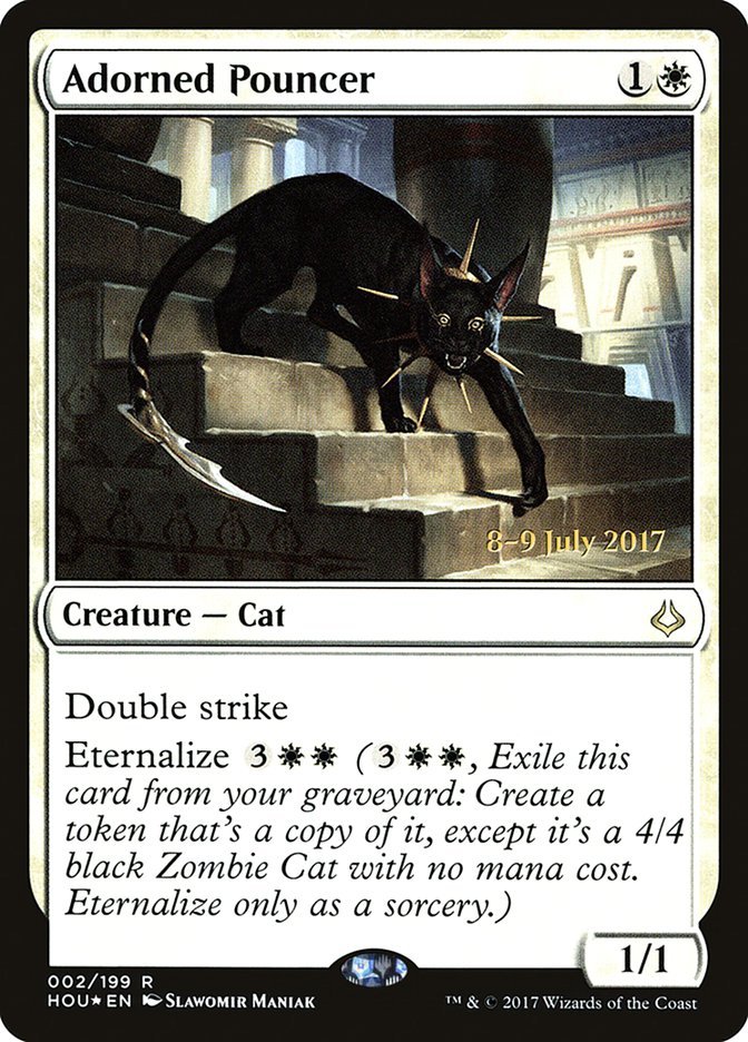 Adorned Pouncer [Hour of Devastation Prerelease Promos] Magic: The Gathering