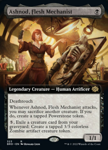 Ashnod, Flesh Mechanist (Extended Art) [The Brothers' War] Magic: The Gathering