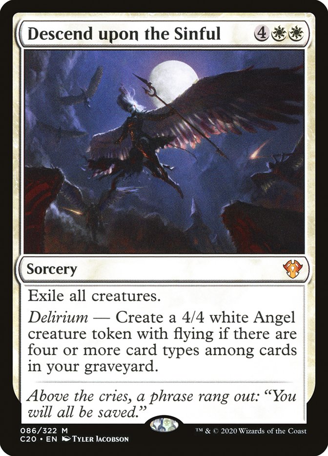Descend upon the Sinful [Commander 2020] Magic: The Gathering