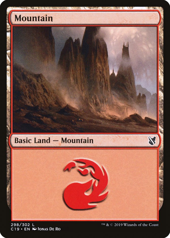 Mountain (298) [Commander 2019] Magic: The Gathering