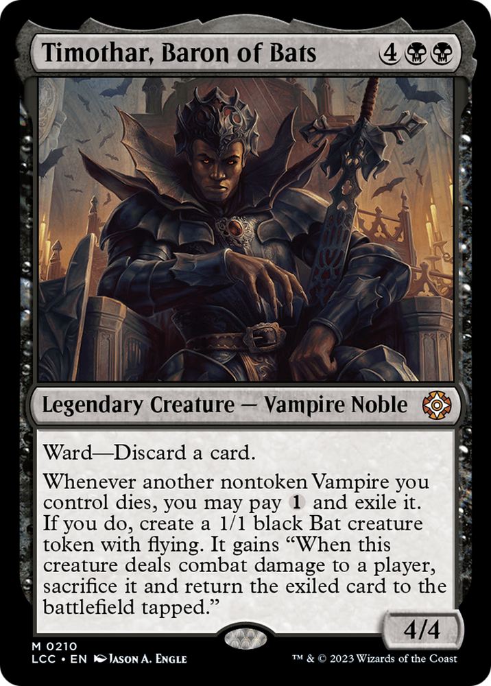Timothar, Baron of Bats [The Lost Caverns of Ixalan Commander] Magic: The Gathering