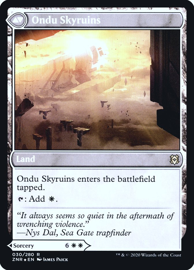 Ondu Inversion // Ondu Skyruins [Zendikar Rising Prerelease Promos] Magic: The Gathering