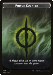 Poison Counter // Beast Double-Sided Token [Phyrexia: All Will Be One Commander Tokens] Magic: The Gathering