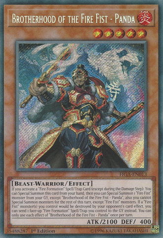 Brotherhood of the Fire Fist - Panda [FIGA-EN013] Secret Rare Yu-Gi-Oh!