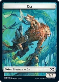 Cat // Copy Double-Sided Token [Double Masters Tokens] Magic: The Gathering