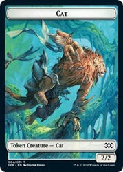 Cat // Copy Double-Sided Token [Double Masters Tokens] Magic: The Gathering