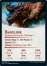 Basilisk Art Card (Gold-Stamped Signature) [Dungeons & Dragons: Adventures in the Forgotten Realms Art Series] Magic: The Gathering