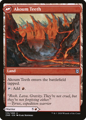 Akoum Warrior // Akoum Teeth [Zendikar Rising] Magic: The Gathering