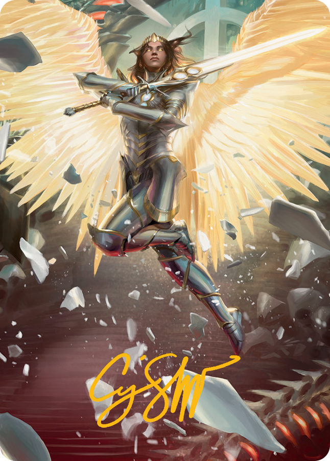 Archangel Elspeth Art Card (Gold-Stamped Signature) [March of the Machine Art Series] Magic: The Gathering
