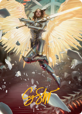 Archangel Elspeth Art Card (Gold-Stamped Signature) [March of the Machine Art Series] Magic: The Gathering
