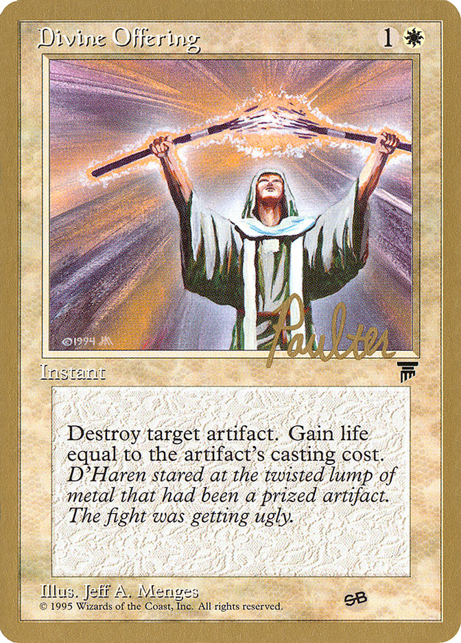 Divine Offering (Preston Poulter) (SB) [Pro Tour Collector Set] Magic: The Gathering