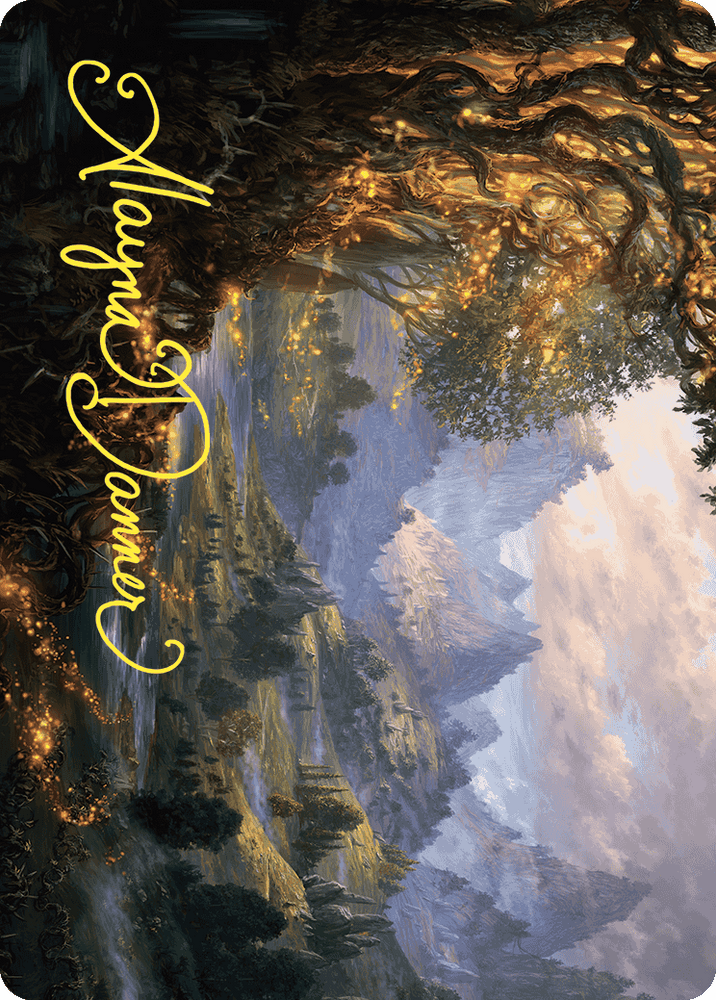 Evolving Wilds Art Card (Gold-Stamped Signature) [Wilds of Eldraine Art Series] Magic: The Gathering
