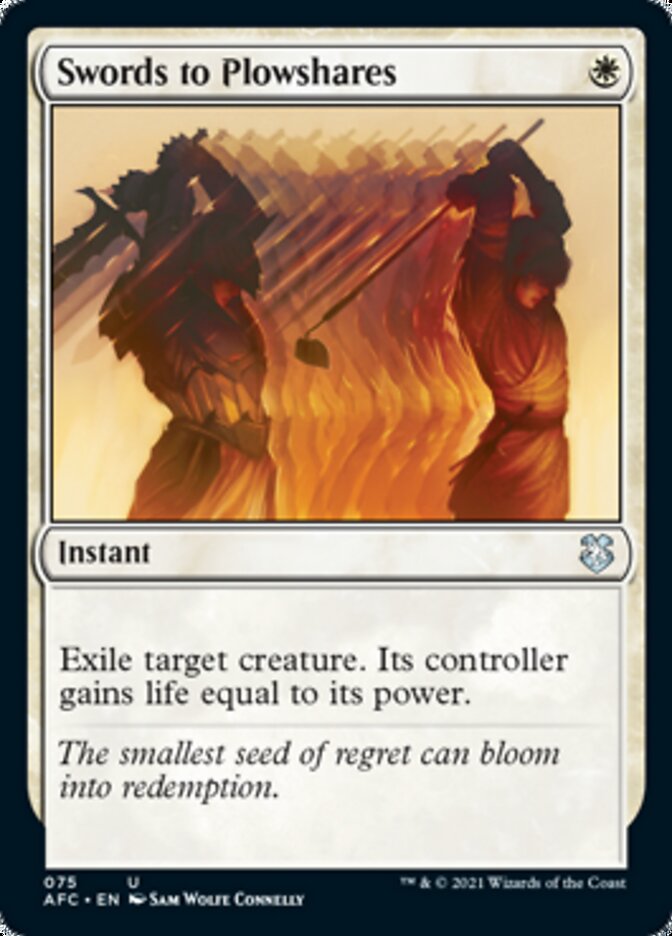 Swords to Plowshares [Dungeons & Dragons: Adventures in the Forgotten Realms Commander] Magic: The Gathering