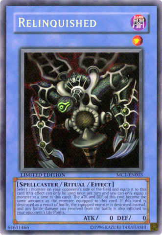 Relinquished [MC1-EN003] Secret Rare Yu-Gi-Oh!