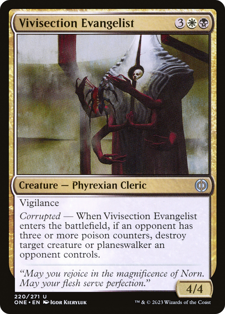 Vivisection Evangelist [Phyrexia: All Will Be One] Magic: The Gathering