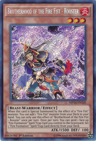 Brotherhood of the Fire Fist - Rooster [MP14-EN120] Secret Rare Yu-Gi-Oh!