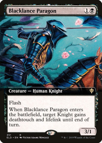 Blacklance Paragon (Extended Art) [Throne of Eldraine] Magic: The Gathering