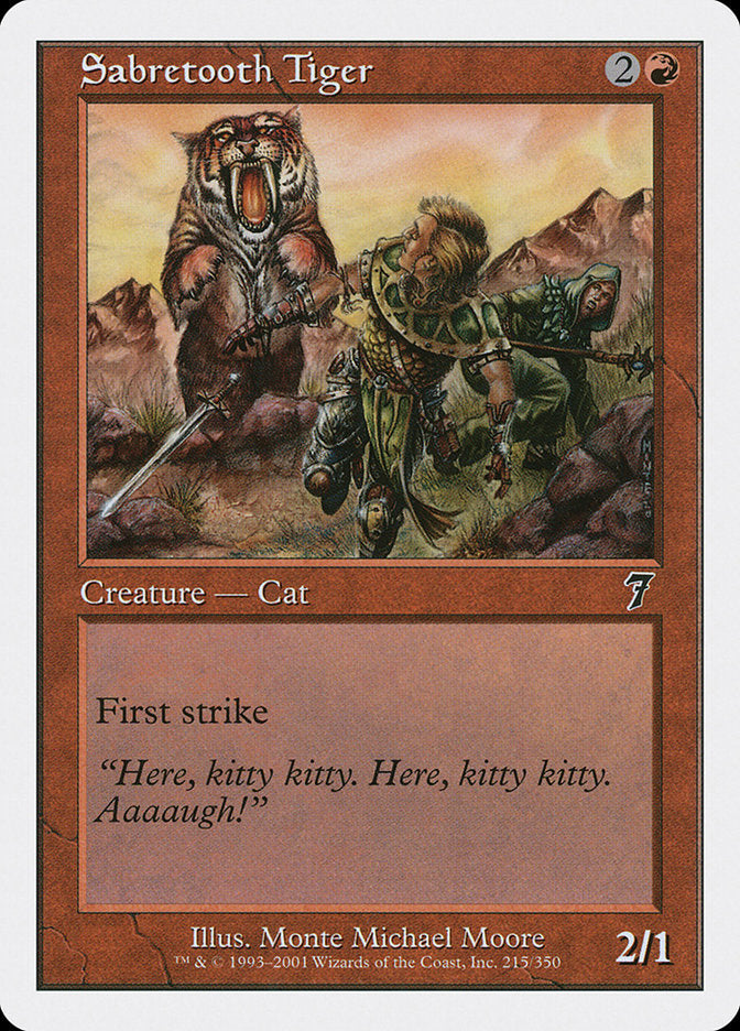 Sabretooth Tiger [Seventh Edition] Magic: The Gathering