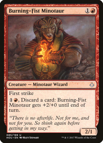 Burning-Fist Minotaur [Hour of Devastation] Magic: The Gathering