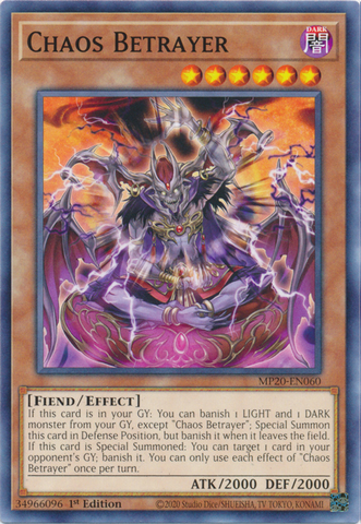 Chaos Betrayer [MP20-EN060] Common Yu-Gi-Oh!