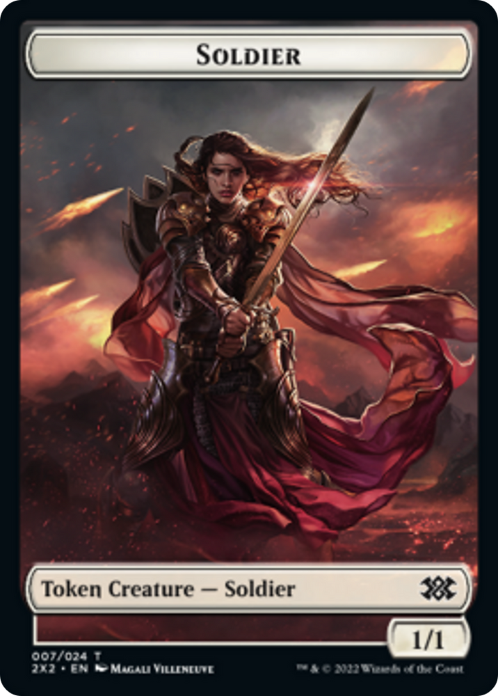 Cat Dragon // Soldier Double-Sided Token [Double Masters 2022 Tokens] Magic: The Gathering
