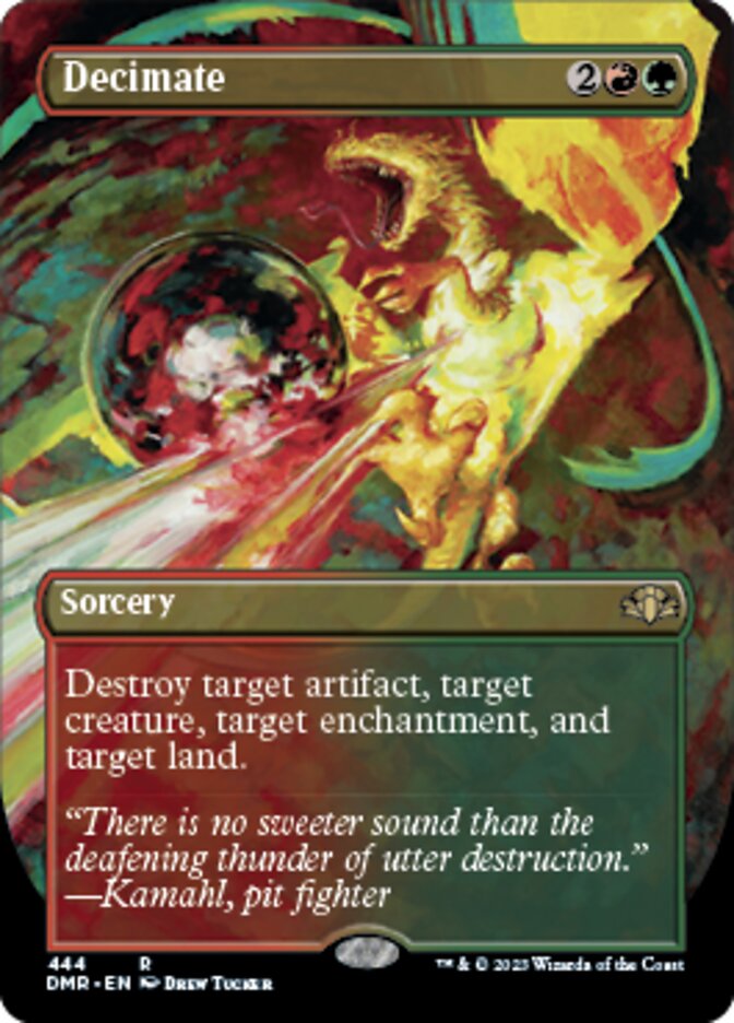 Decimate (Borderless Alternate Art) [Dominaria Remastered] Magic: The Gathering