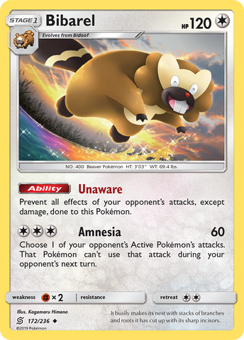 Bibarel (172/236) [Sun & Moon: Unified Minds] Pokémon